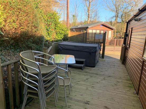 Decking With Hot Tub