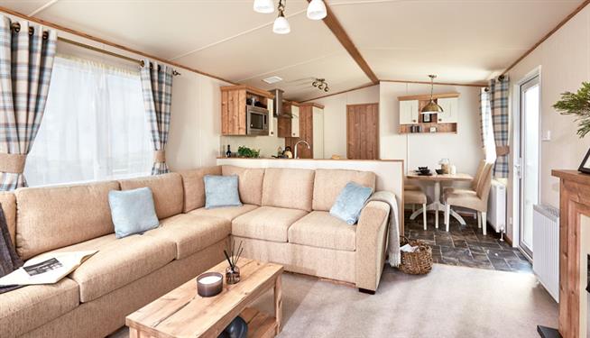Example of Open Living Room & Kitchen