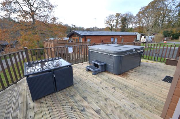 Decking with Hot Tub